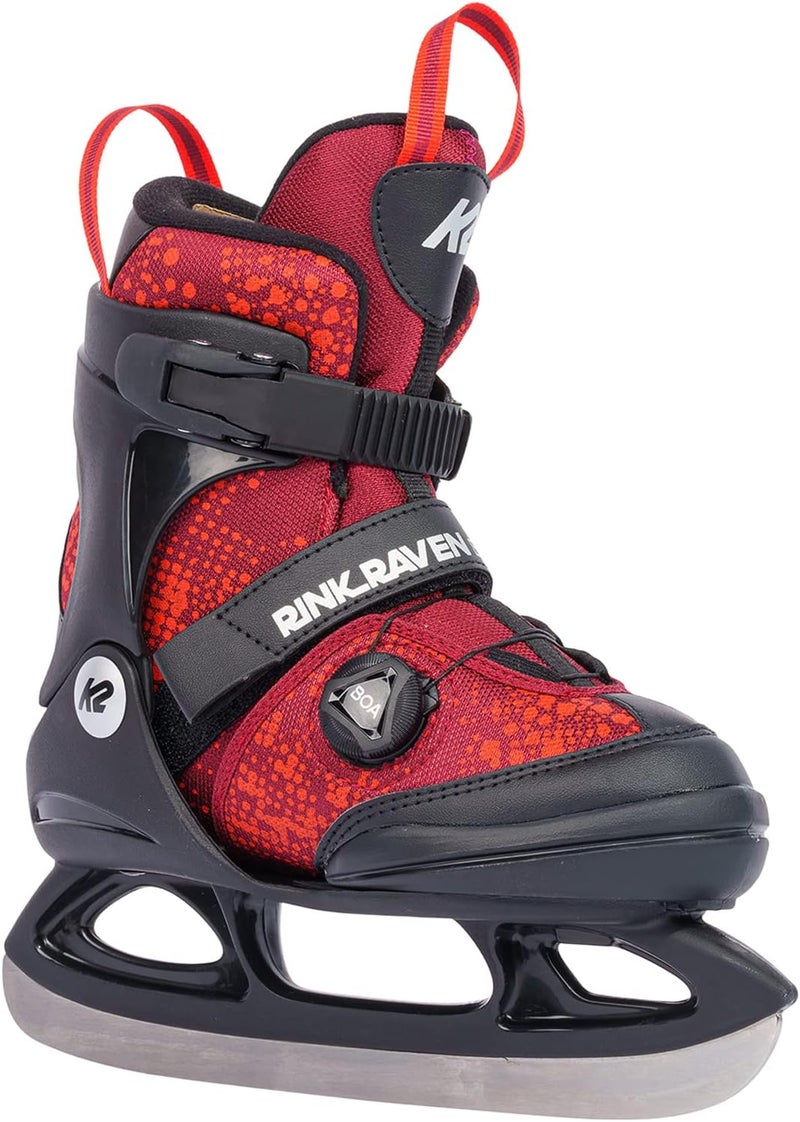 K2 Rink Raven Boa Adjustable Junior Ice Skates - Image 1